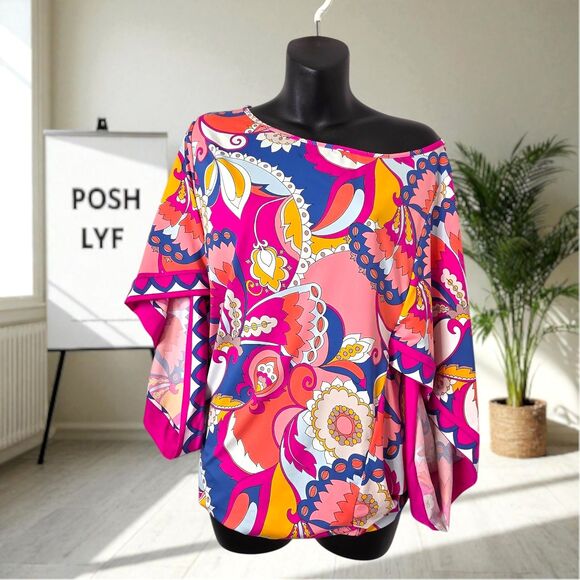 Trina Turk Sevilla Tunic Cover Up Large - Picture 1 of 9